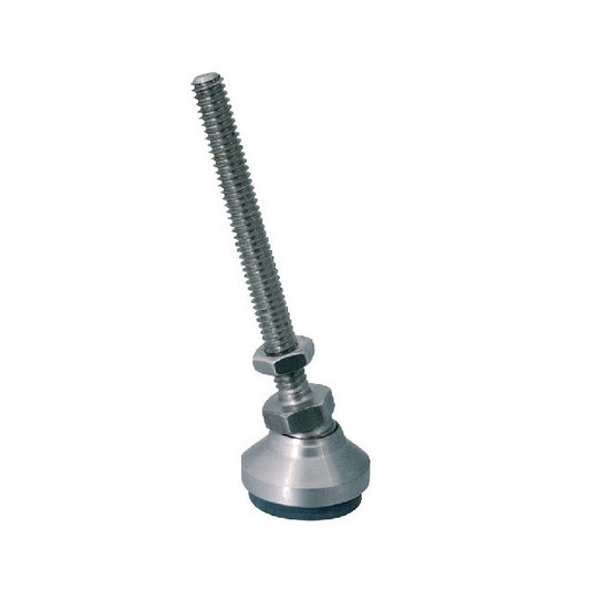 Levelling Studded Mounts - 10-32 UNF -4.76mm- 19.1x16.7 mm - Stainless Steel 304 Similar to A2, 18-8 HRB80