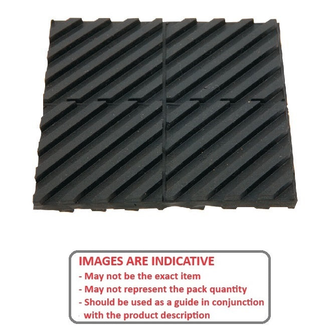 1186945 | MNP-101-R (5 Pcs) --- Neoprene Pads Mounts - 101.60 x 101.60 mm 1.0 - 25.0 psi 7.938 mm - Neoprene Rubber