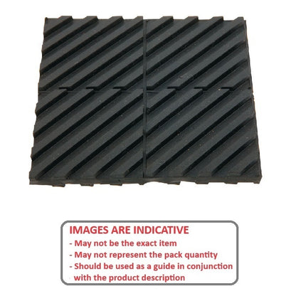 1186945 | MNP-101-R (5 Pcs) --- Neoprene Pads Mounts - 101.60 x 101.60 mm 1.0 - 25.0 psi 7.938 mm - Neoprene Rubber