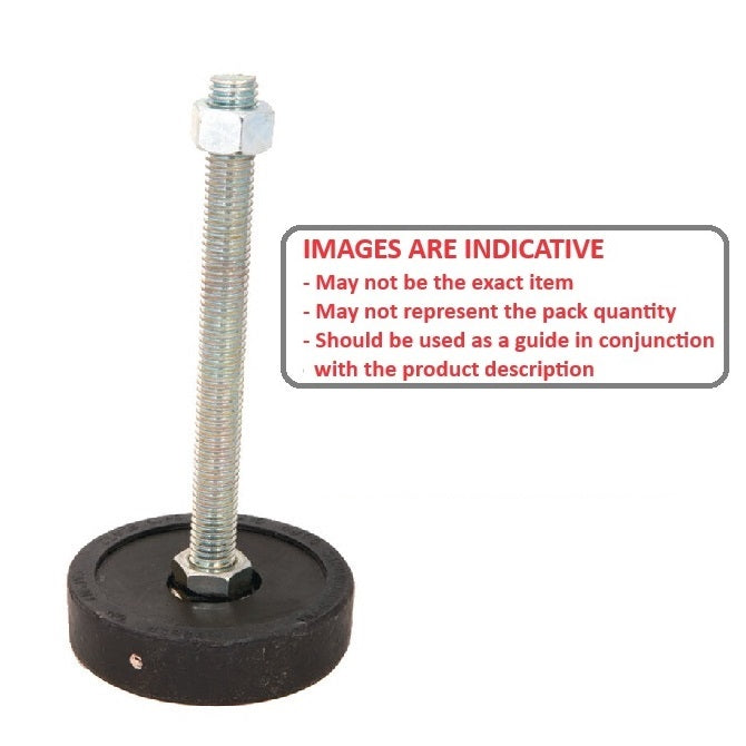 1208650 | MPL-0227-S --- Pivotal Levellers Mounts - 226.8 Kg - 76.2x19.05 mm - Neoprene Rubber
