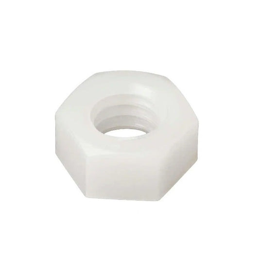 1076105 | NT079C-HX-NY (10 Pcs) --- Hexagonal Nuts - 5/16-18 UNC -7.94mm- 6.75x12.7 mm - Nylon (Polyamide 6/6 Natural)