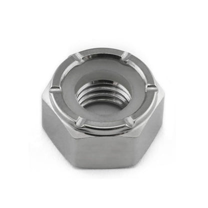 1047239 | NT032C-NI-AL (10 Pcs) --- Hexagonal Nuts - 5-40 UNC -3.18mm- - 6.35 mm - Aluminium