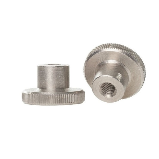 Thumb Nuts - 10-24 UNC -4.76mm- 11.1x4.76 mm - Stainless Steel 303/304 Similar to A2, 18-8 HRB80