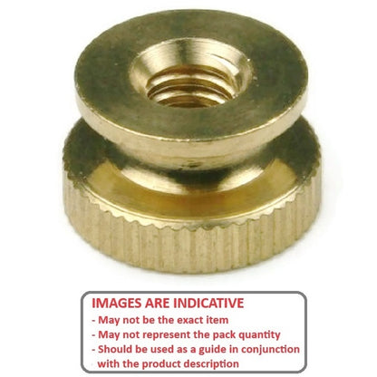 1049793 | NT035C-THC-BR --- Thumb Nuts - 6-32 UNC - 3.5mm - 7.1x3.18 mm - Brass