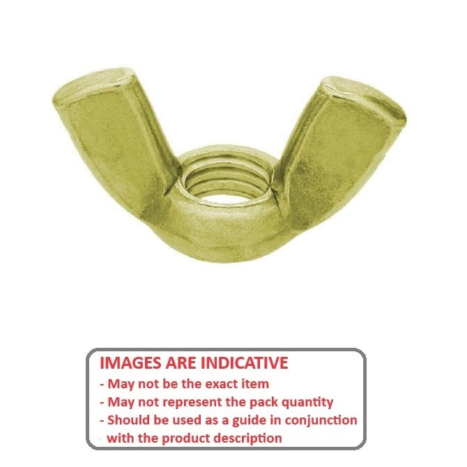 1047100 | NT032W-WG-BR (100 Pcs) --- Wing Nuts - 1/8-40 BSW - 3.175mm - -  - Brass