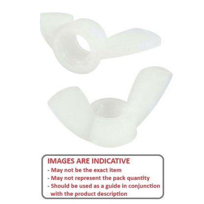 1059954 | NT050M-WG-NY (10 Pcs) --- Wing Nuts - M5 - 5x0.8mm - 16x10 mm - Natural Nylon 6.6