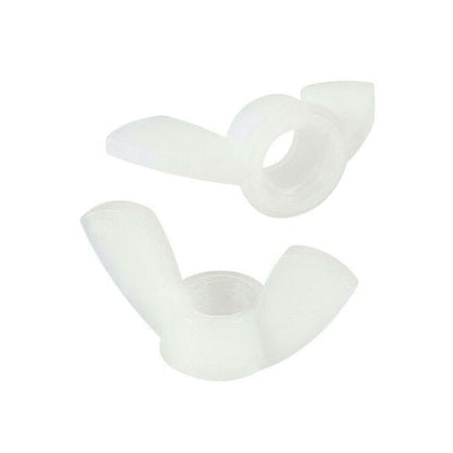 1059954 | NT050M-WG-NY (10 Pcs) --- Wing Nuts - M5 - 5x0.8mm - 16x10 mm - Natural Nylon 6.6