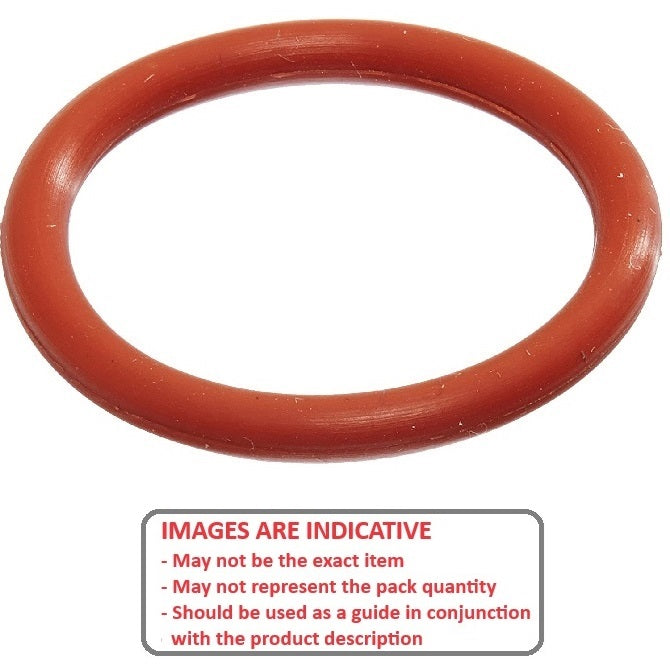 1168125 | OR-05999-262-S70-142-R --- Silicone Rubber O-Rings - 59.99 mm x 2.62 mm Red