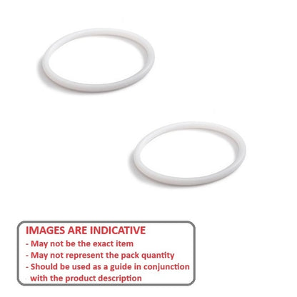 1070923 | OR-00607-178-PT55D-010 (25 Pcs) --- PTFE O-Rings - 6.07 mm x 1.78 mm White