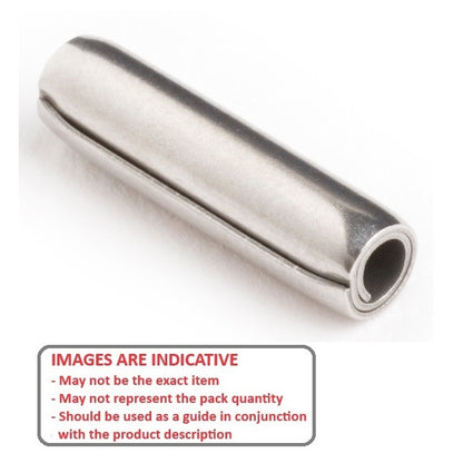 1002568 | PSP-007-006-S2 (50 Pcs) --- Coiled Pins - 0.79x6.35 - 0.79 - 0.81 - Stainless Steel 304 (Similar to A2, 18-8) HRB80