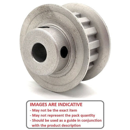 1091364 | P-050T-010-100FF-AS-N-040 --- Metric Timing Pulleys - 10 tooth - 10x4 mm - Aluminium with Steel Flanges