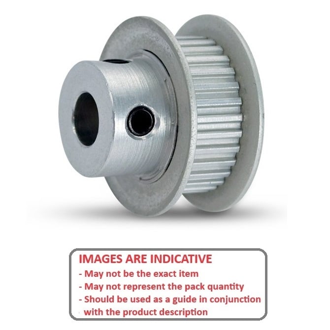 1125099 | P-020G-021-030FF-AL-G-048 --- Metric Timing Pulleys - 21 tooth - 3x4.763 mm - Aluminium