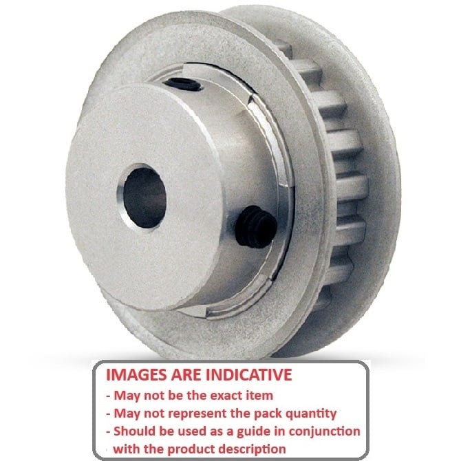 1152975 | P-050T-040-100FF-AS-N-080 --- Metric Timing Pulleys - 40 tooth - 10x8 mm - Aluminium with Steel Flanges