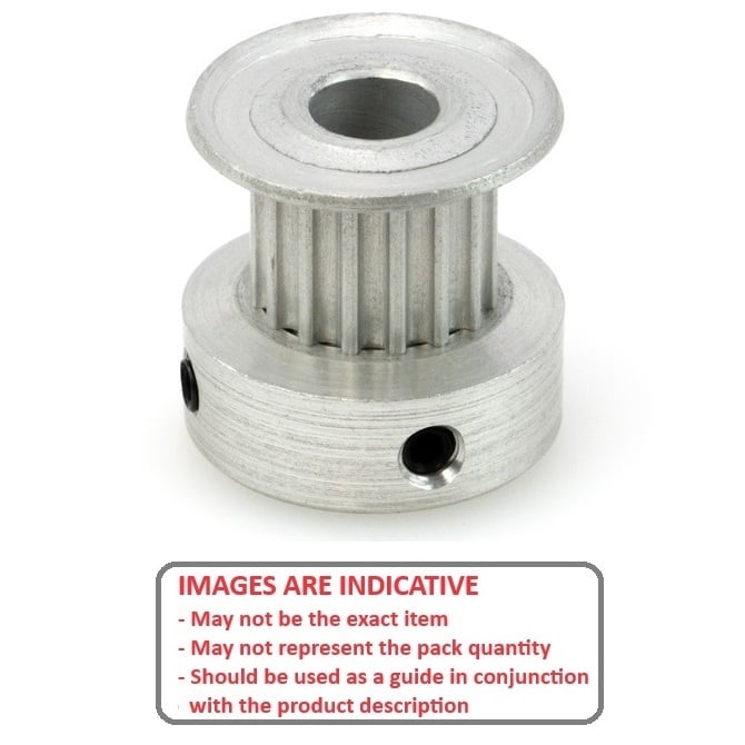 1113946 | P-030H-016-060FH-AL-G-050 --- Metric Timing Pulleys - 16 tooth - 6x5 mm - Aluminium