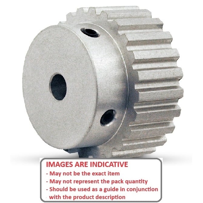 1098029 | P-050H-012-090P-AL-G-060 --- Metric Timing Pulleys - 12 tooth - 9x6 mm - Aluminium