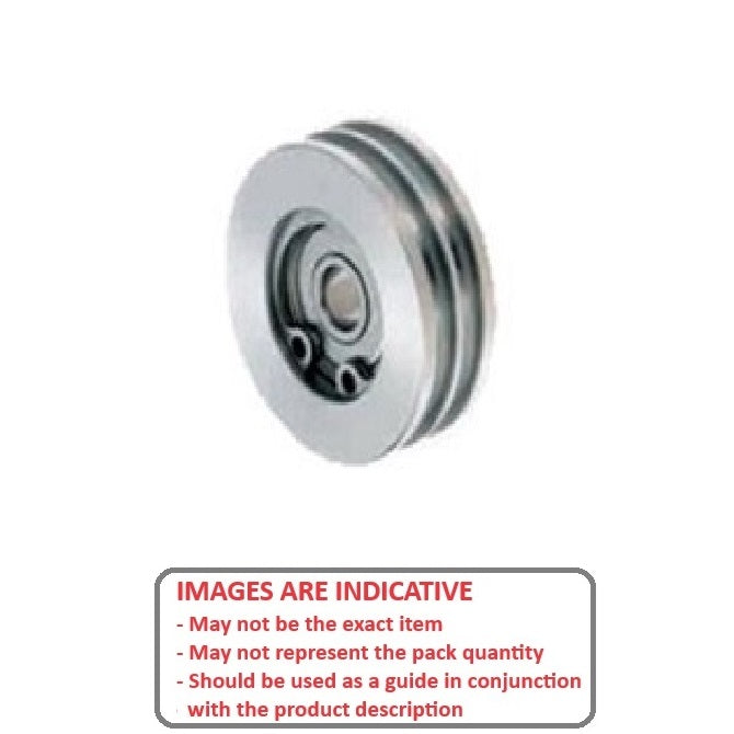 1055952 | PUI008-0500-100-S4S440 --- U Groove Idler Pulleys - 4x50x10 mm - Stainless Steel 304 (Similar to A2, 18-8) HRB80