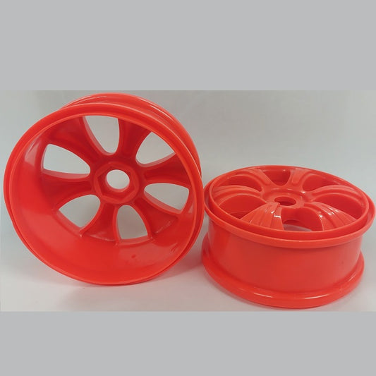 1225685 | RM-8O-080-R-5L (2 Pcs) --- RC Car Rims Hobby - Rim Colour Red 7 Spoke