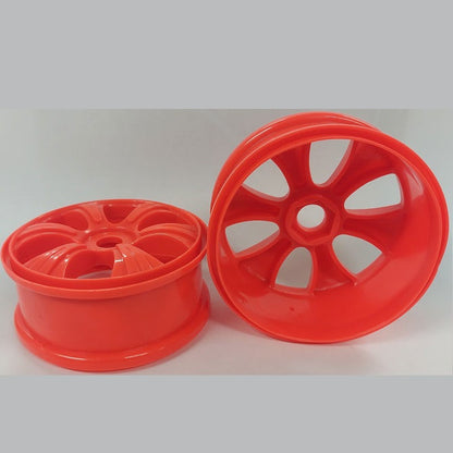 1225685 | RM-8O-080-R-5L (2 Pcs) --- RC Car Rims Hobby - Rim Colour Red 7 Spoke