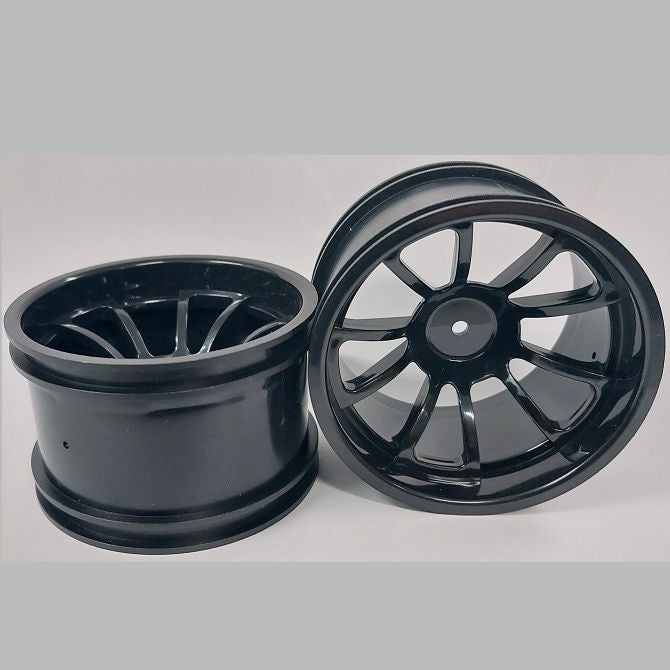 1225804 | RM-XM-078-BK-10 (2 Pcs) --- RC Car Rims Hobby - Rim Colour Black 10 Spoke