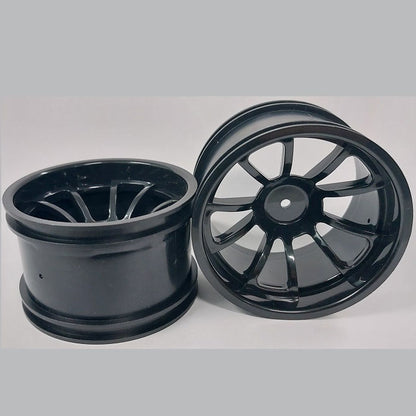 1225804 | RM-XM-078-BK-10 (2 Pcs) --- RC Car Rims Hobby - Rim Colour Black 10 Spoke