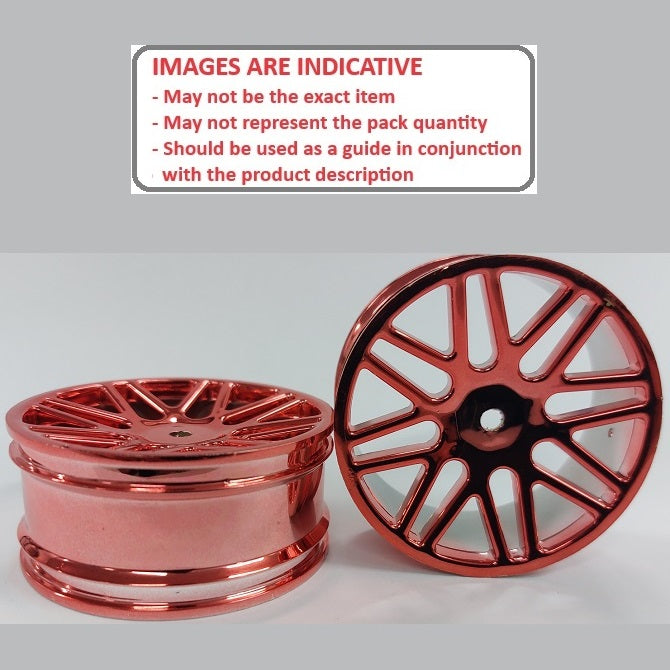1226075 | RM-XO-060N-MR-16 (2 Pcs) --- RC Car Rims Hobby - Rim Colour Metallic Red 16 Spoke
