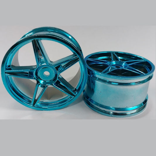 1225574 | RM-XO-060W-BU-5 (2 Pcs) --- RC Car Rims Hobby - Rim Colour Metallic Blue 5 Spoke