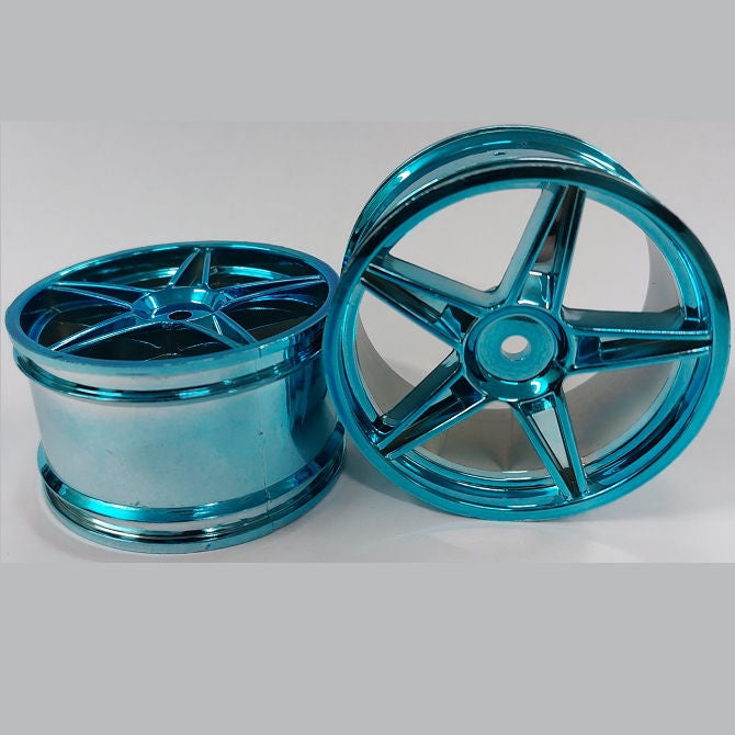 1225574 | RM-XO-060W-BU-5 (2 Pcs) --- RC Car Rims Hobby - Rim Colour Metallic Blue 5 Spoke