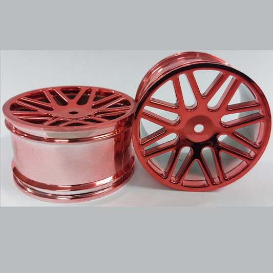 RC Car Rims Hobby - Rim Colour Metallic Red 16 Spoke - Plastic