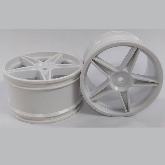 1225508 | RM-XO-060W-W-5 (2 Pcs) --- RC Car Rims Hobby - Rim Colour White 5 Spoke