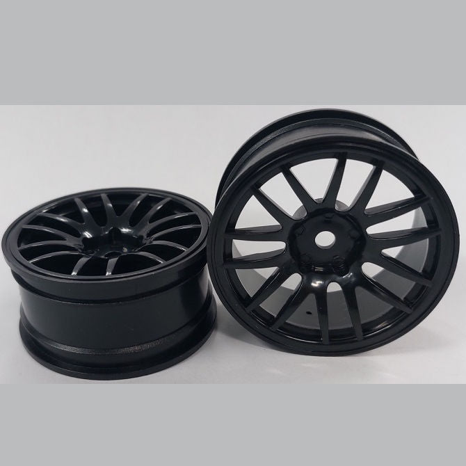 1226008 | RM-XR-052-BK-14 (2 Pcs) --- RC Car Rims Hobby - Rim Colour Black 14 Spoke - Plastic