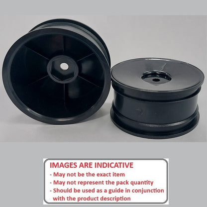 1222666 | RM-XR-052-BK-SOL (2 Pcs) --- RC Car Rims Hobby - Rim Colour Black Solid - Plastic