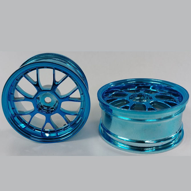 1225683 | RM-XR-052-BU-7K (2 Pcs) --- RC Car Rims Hobby - Rim Colour Blue 7 Fork Spoke - Plastic