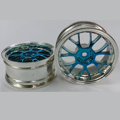 1225686 | RM-XR-052-SBU-7K (5 Pcs) --- RC Car Rims Hobby - Rim Colour Silver with Blue 7 Fork Spoke