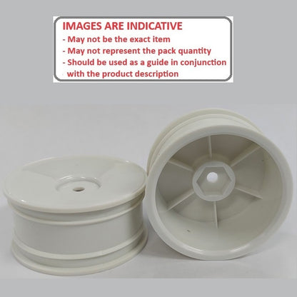 1223842 | RM-XR-052-W-SOL (6 Pcs) --- RC Car Rims Hobby - Rim Colour White Solid - Plastic