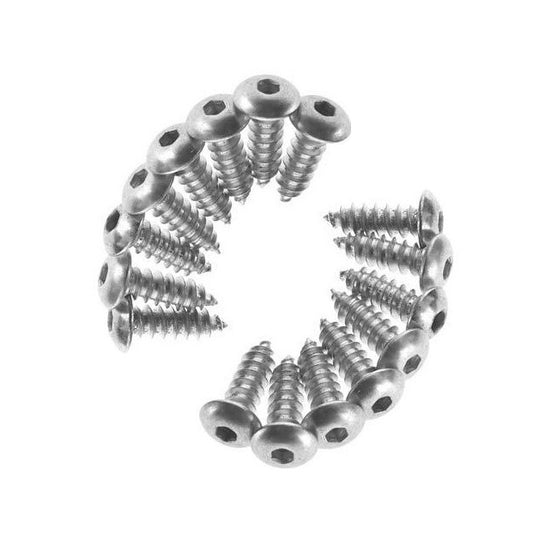 Button Screws - 2.18mm -2 Gauge- 12.7 mm - Steel - Zinc Plated