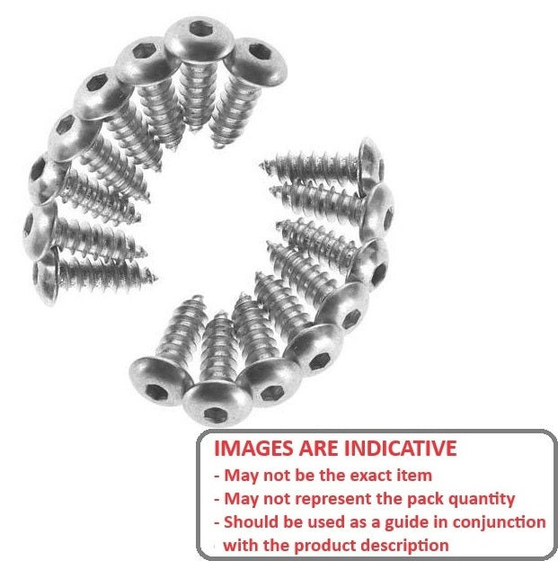 1040575 | SCT0218-013-B-SK-CZ-SM (50 Pcs) --- Button Screws - 2.18mm -2 Gauge- 12.7 mm - Steel - Zinc Plated