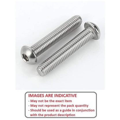 1055243 | SC042C-025-B-SK-S4 (10 Pcs) --- Button Screws - 8-32 UNC -4.17mm- 25.4 mm - 304 Stainless