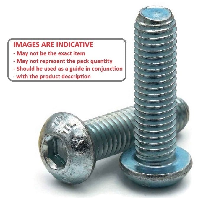 1054166 | SC040M-045-B-SK-CZ (50 Pcs) --- Button Screws - M4 -4x0.7mm- 45 mm - Zinc Plated Steel