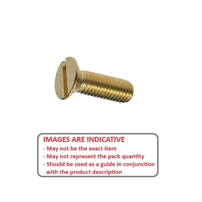 1054460 | SK040M-010-SL-BR (100 Pcs) --- Countersunk Screws - M4 -4x0.7mm- 10 mm - Brass