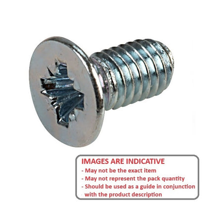 1043657 | SK025M-006-PZ-CZ (100 Pcs) --- Countersunk Screws - M2.5 -2.5x0.45mm- 6 mm - Zinc Plated