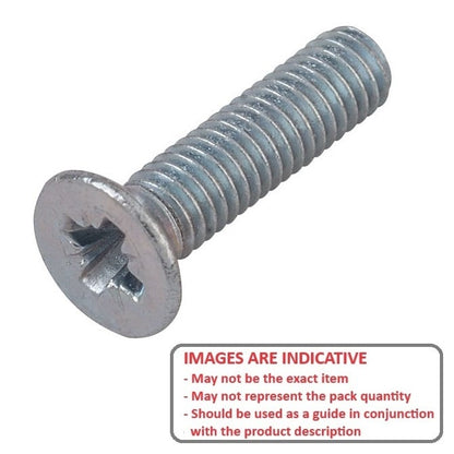 1055211 | SK040M-016-PZ-CZ (100 Pcs) --- Countersunk Screws - M4 -4x0.7mm- 16 mm - Zinc Plated Steel