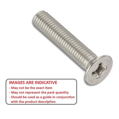 1041225 | SK020M-008-PH-S4 (50 Pcs) --- Countersunk Screws - M2 -2x0.4mm- 8 mm - 304 Stainless