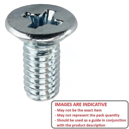 1043546 | SK025M-005-PH-CZ (100 Pcs) --- Countersunk Screws - M2.5 -2.5x0.45mm- 5 mm - Zinc Plated