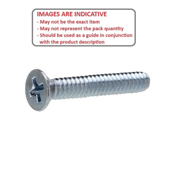 1041236 | SK020M-008-PH-CZ (100 Pcs) --- Countersunk Screws - M2 -2x0.4mm- 8 mm - Zinc Plated Steel