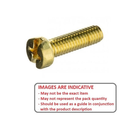 1061552 | SC050M-012-F-PH-BR (200 Pcs) --- Fillister Head Screws - M5 - 5x0.8mm - 12 mm - Brass Phillips