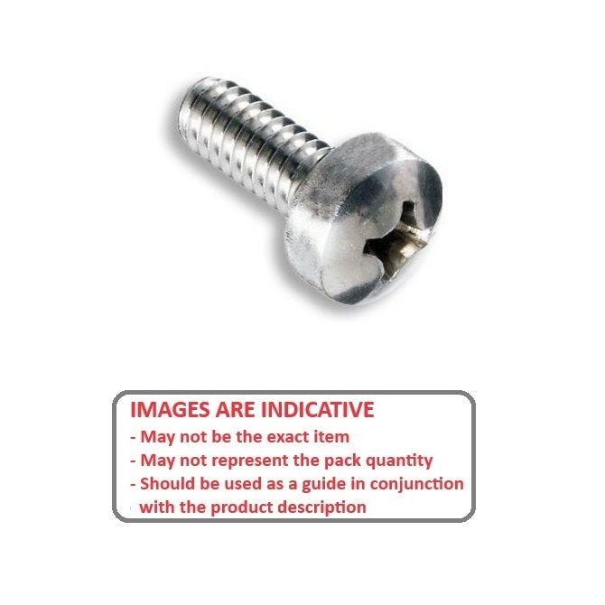1049799 | SC035C-007-F-PH-S4 (10 Pcs) --- Fillister Head Screws - 6-32 UNC -3.5mm- 7.9 mm - 304 Stainless