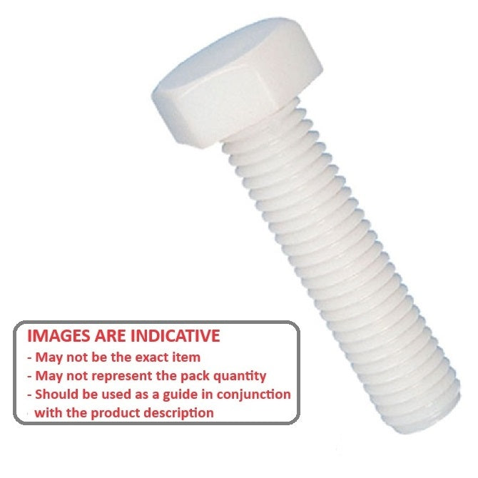 1055291 | SC042C-032-H-SL-N (12 Pcs) --- Hex Head Screws - 8-32 UNC -4.17mm- 31.8 mm - Nylon -Zytel 101-