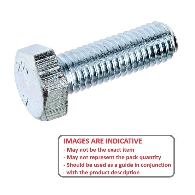 1055930 | SC040M-045-HS-CZ (100 Pcs) --- Hex Head Screws - M4 -4x0.7mm- 45 mm - Zinc Plated Steel