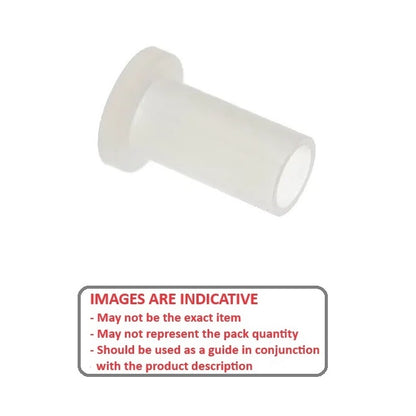 1043235 | SI-028-008 (10 Pcs) --- Screw Insulators - 4 UNC/UNF -2.85mm- 0.795x2.921 mm - Nylon Zytel 101