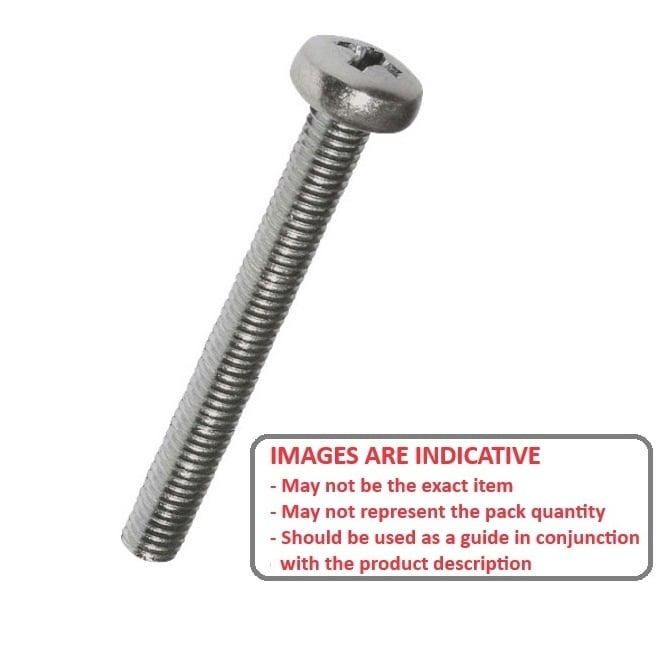 1041496 | SC020M-016-P-PZ-S4 (10 Pcs) --- Pan Head Screws - M2 -2x0.4mm- 16 mm - 304 Stainless